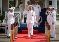 Capt. Jeremy Carlson relieved Capt. Mike Dwan as commander of Task Force (CTF 64), and Tomahawk Strike and Fires (N32) Director in a ceremony presided over by Vice Adm. J.T. Anderson, commander of U.S. 6th Fleet, Aug. 14, 2025.