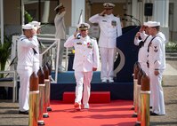 Capt. Jeremy Carlson relieved Capt. Mike Dwan as commander of Task Force (CTF 64), and Tomahawk Strike and Fires (N32) Director in a ceremony presided over by Vice Adm. J.T. Anderson, commander of U.S. 6th Fleet, Aug. 14, 2025.