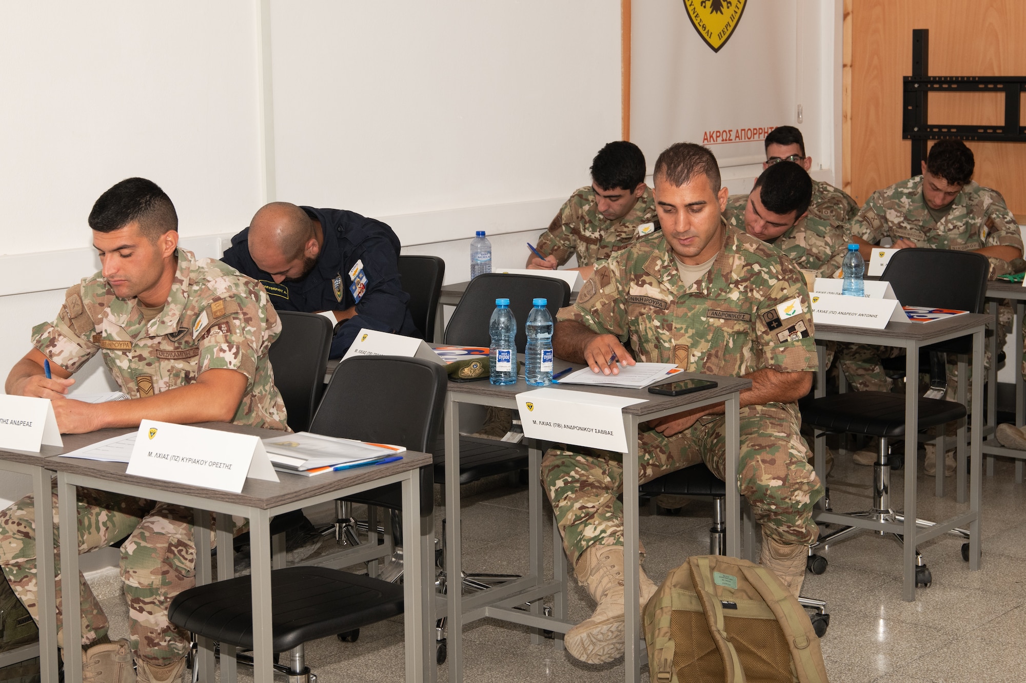 Non-commissioned officers of the Cypriot National Guard participate in the inaugural NCO Basic Leadership Course.