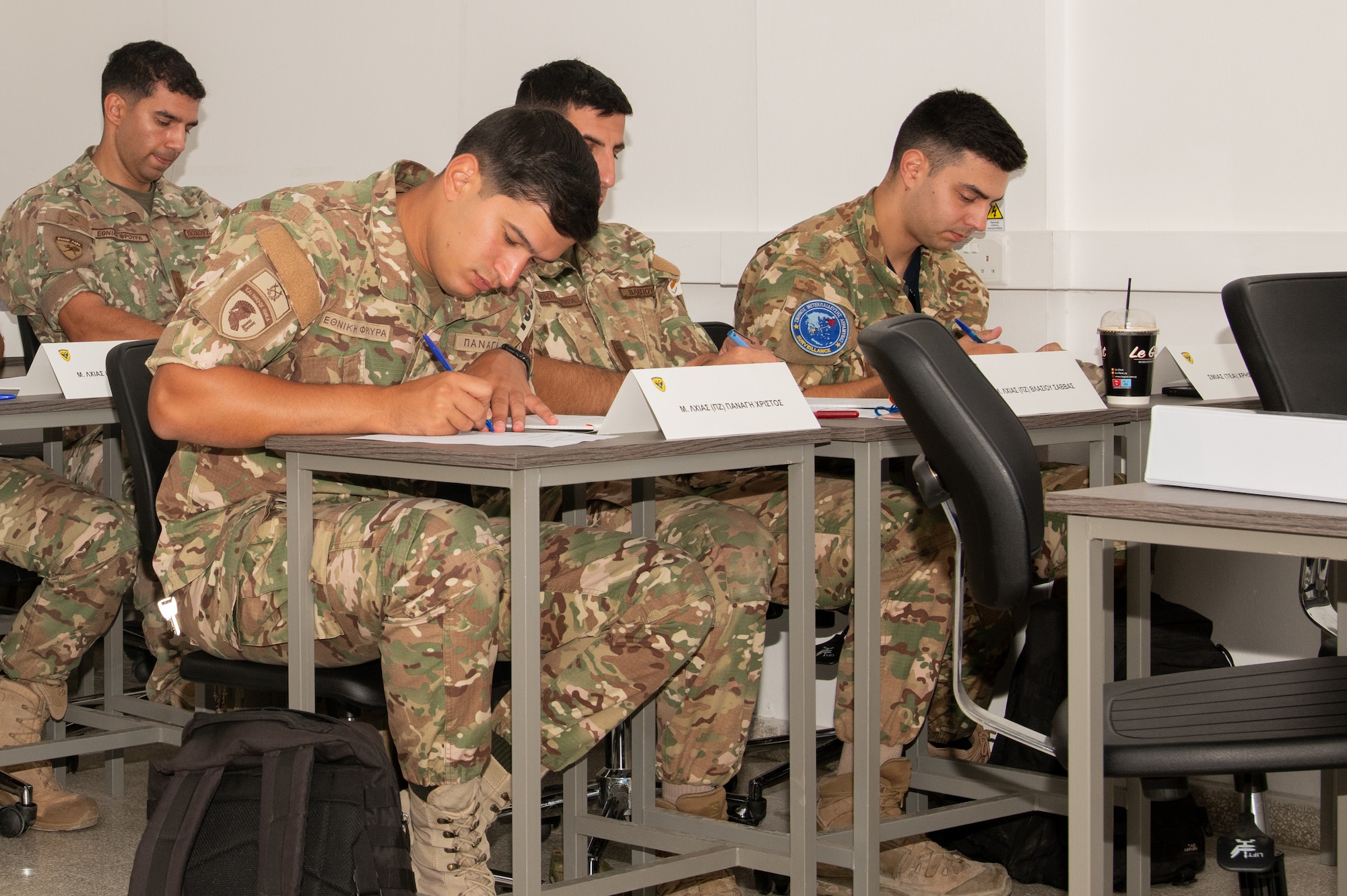 Non-commissioned officers of the Cypriot National Guard participate in the inaugural NCO Basic Leadership Course.