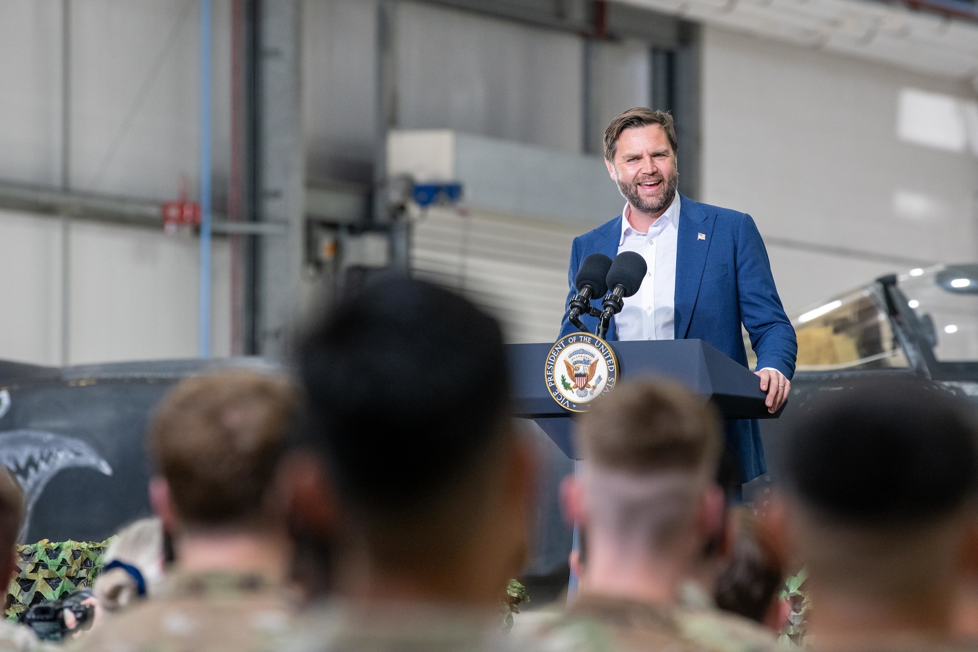 U.S. Vice President JD Vance makes a speech