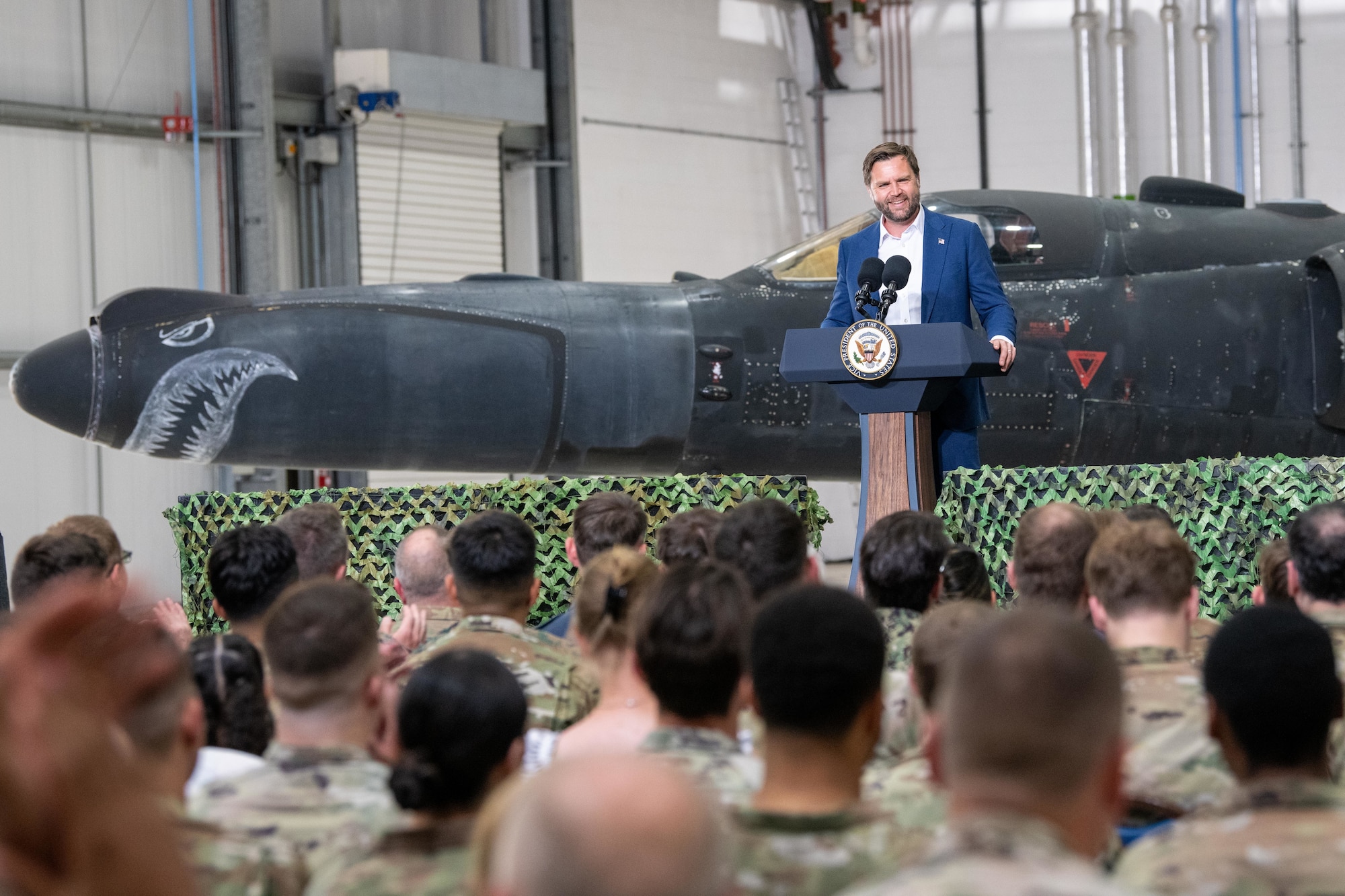 U.S. Vice President JD Vance makes a speech