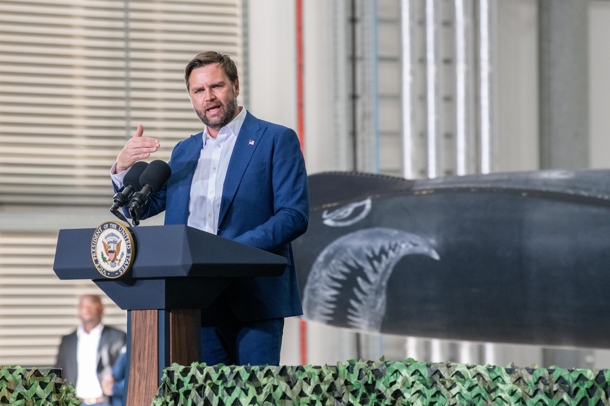 U.S. Vice President JD Vance makes a speech
