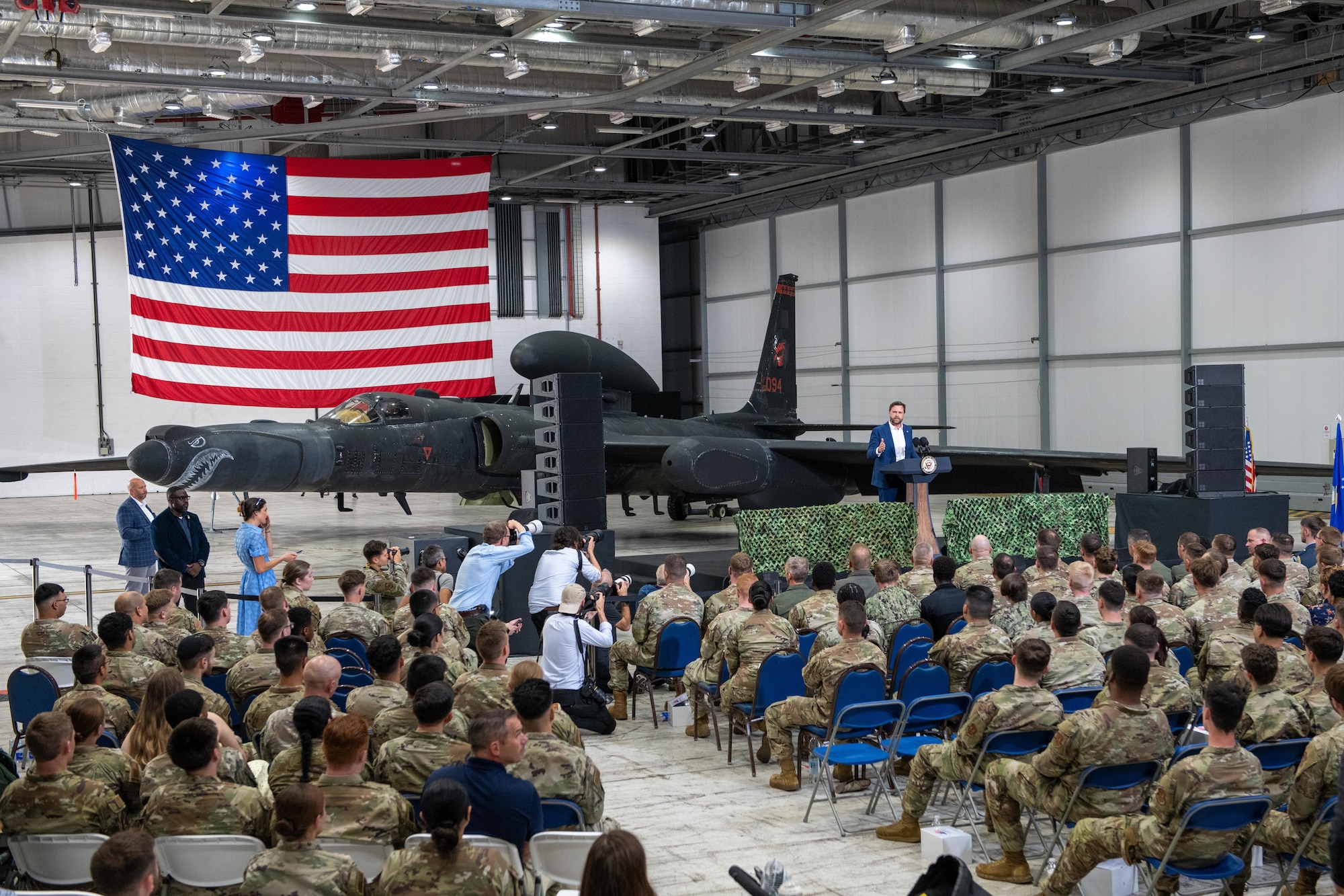 U.S. Vice President JD Vance makes a speech