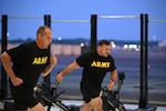 Senior Enlisted Advisor John Raines, SEA to the chief, National Guard Bureau, takes part in the Army Fitness Test at the Volunteer Training Site in Smyrna, Tennessee, July 29, 2025. Raines completed the test alongside participants of the Tennessee National Guard's Guard Readiness Improvement Training course. GRIT is designed to retain and strengthen the force through physical, mental, nutritional, spiritual, and sleep readiness training.