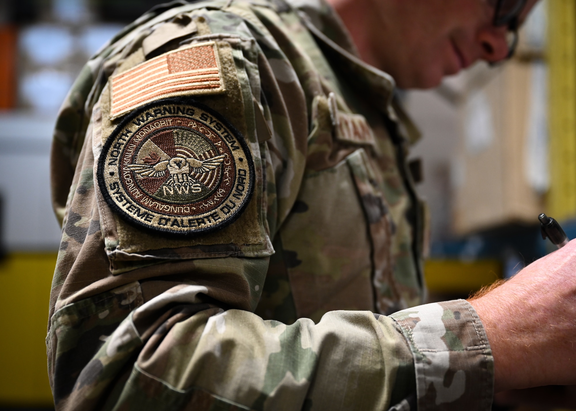 An Airmen perform inventory of radar parts.