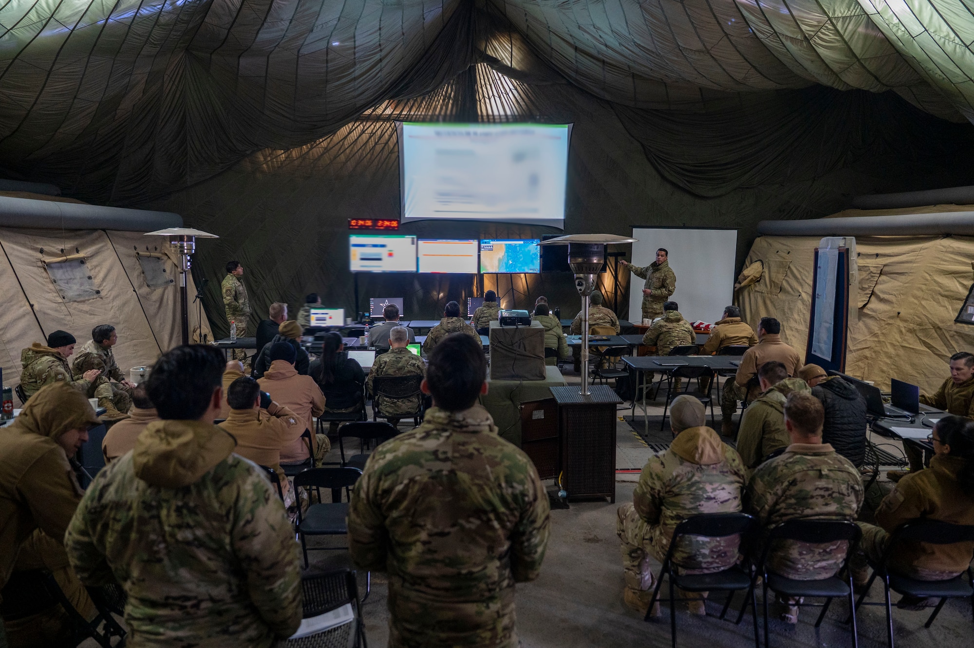 A Chilean Army Major presents a brief for a Subject Matter Expert Exchange during SOUTHERN STAR ‘25 in Rancagua, Chile, May 28, 2025.