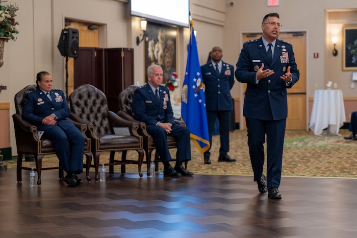 Sherman addresses audience