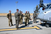 Airmen around an aircraft