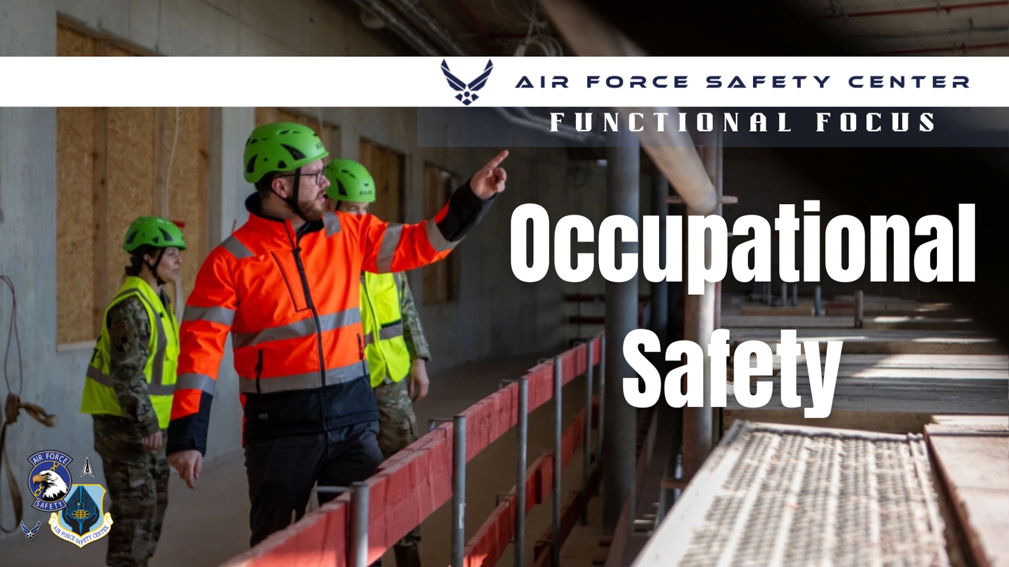 The Occupational Safety Division plays a crucial role in ensuring the health and safety of all personnel within the DAF by establishing comprehensive safety policies and conducting regular inspections. The goal of the division is to make the conditions of the workplace safe and secure so any person coming to work can do their job and return home safely. (U.S. Air Force graphic by Staff Sgt. Lauren Douglas)