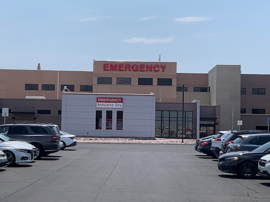 The Mike O’Callaghan Military Medical Center modernization project is pictured July 15 at Nellis Air Force Base, Nevada. The U.S. Army Corps of Engineers’ districts in Los Angeles and Little Rock collaborate on the project, which included an emergency room, an intensive care unit and building additions.