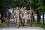 U.S. Army South Brig. Gen. Michael Eastridge, deputy commanding general arrives at the opening ceremony for Southern Vanguard 25 Exercise with U.S. Army, U.S. Air Force and military forces from Argentina and Peru during Exercise Southern Vanguard 25 in Los Angeles, Chile, Aug. 11, 2025. Exercise Southern Vanguard 25 underscores the U.S. Army’s enduring commitment to regional partnership as U.S. forces deploy to Chile to conduct combined mountain warfare, field, and command post training alongside Chilean forces, with participation from Argentina and Peru - strengthening interoperability, shared readiness, and mutual trust while advancing regional security and cooperation across the Western Hemisphere. (U.S. Army National Guard photo by Spc. Rosa Ibarra)