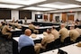 WASHINGTON (Aug 8, 2025) Rear Adm. David Faehnle, commandant, Naval District Washington, speaks to National Capital Region chief petty officers and chief petty officer selects prior to chief season. Chief selects will begin their six-week initiation to become chief petty officers. (U.S. Navy Photo by Mass Communication Specialist 1st Class Griffin Kersting)