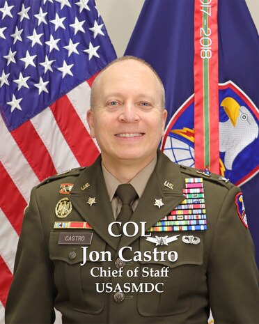 Col Jon Castro, Chief of Staff, USASMDC, official photo