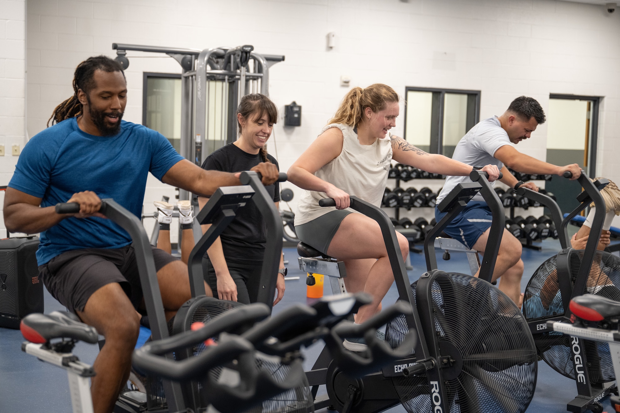 U.S. Air Force Airmen from the 28th Bomber Generation Squadron participate in an advanced Physical Training Leader course led by the Dyess Operational Support Team at Dyess Air Force Base, Texas, Aug. 13, 2025. The OST embeds into various units across base for three-to-six months, providing specialized support tailored to Airmen’s needs. (U.S. Air Force Photo by Airman 1st Class Caleb Schellenberg)