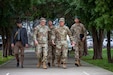 U.S. Army South Brig. Gen. Michael Eastridge, deputy commanding general arrives at the opening ceremony for Southern Vanguard 25 Exercise with U.S. Army, U.S. Air Force and military forces from Argentina and Peru during Exercise Southern Vanguard 25 in Los Angeles, Chile, Aug. 11, 2025. Exercise Southern Vanguard 25 underscores the U.S. Army’s enduring commitment to regional partnership as U.S. forces deploy to Chile to conduct combined mountain warfare, field, and command post training alongside Chilean forces, with participation from Argentina and Peru - strengthening interoperability, shared readiness, and mutual trust while advancing regional security and cooperation across the Western Hemisphere. (U.S. Army National Guard photo by Spc. Rosa Ibarra)