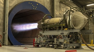 The 3rd Maintenance Squadron propulsion flight performs an engine operation certification on a Pratt & Whitney F119-PW-100 turbofan engine at Joint Base Elmendorf-Richardson, Alaska, August 8, 2023. Each F-22 Raptor is equipped with two engines. By combining sleek aerodynamic design and increased thrust, the F-22 is capable of cruising at supersonic airspeeds without using an afterburner. This characteristic is known as supercruise.