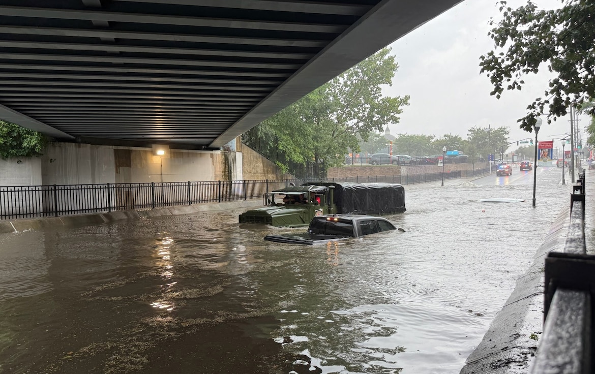 On July 31st 2025 heavy rain feel in the City of Perth Amboy, New Jersey, creating flood conditions.  The Perth Amboy Police Department used their 5-ton military cargo vehicle acquired through the 1033 Program (LESO) to conduct high water rescue.