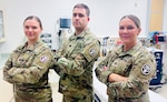 Winn Army Community Hospital's (From L to R) Capt. Natalia Kinser, chief nurse, intermediate care ward; Lt. Col. Daniel Bailey, chief of surgery; Capt. Alanna Whitfield, emergency room nurse, were part of the healthcare team that responded to the Aug.6. active shooter incident at Fort Stewart. They stabilized the five Soldiers wounded in the incident.