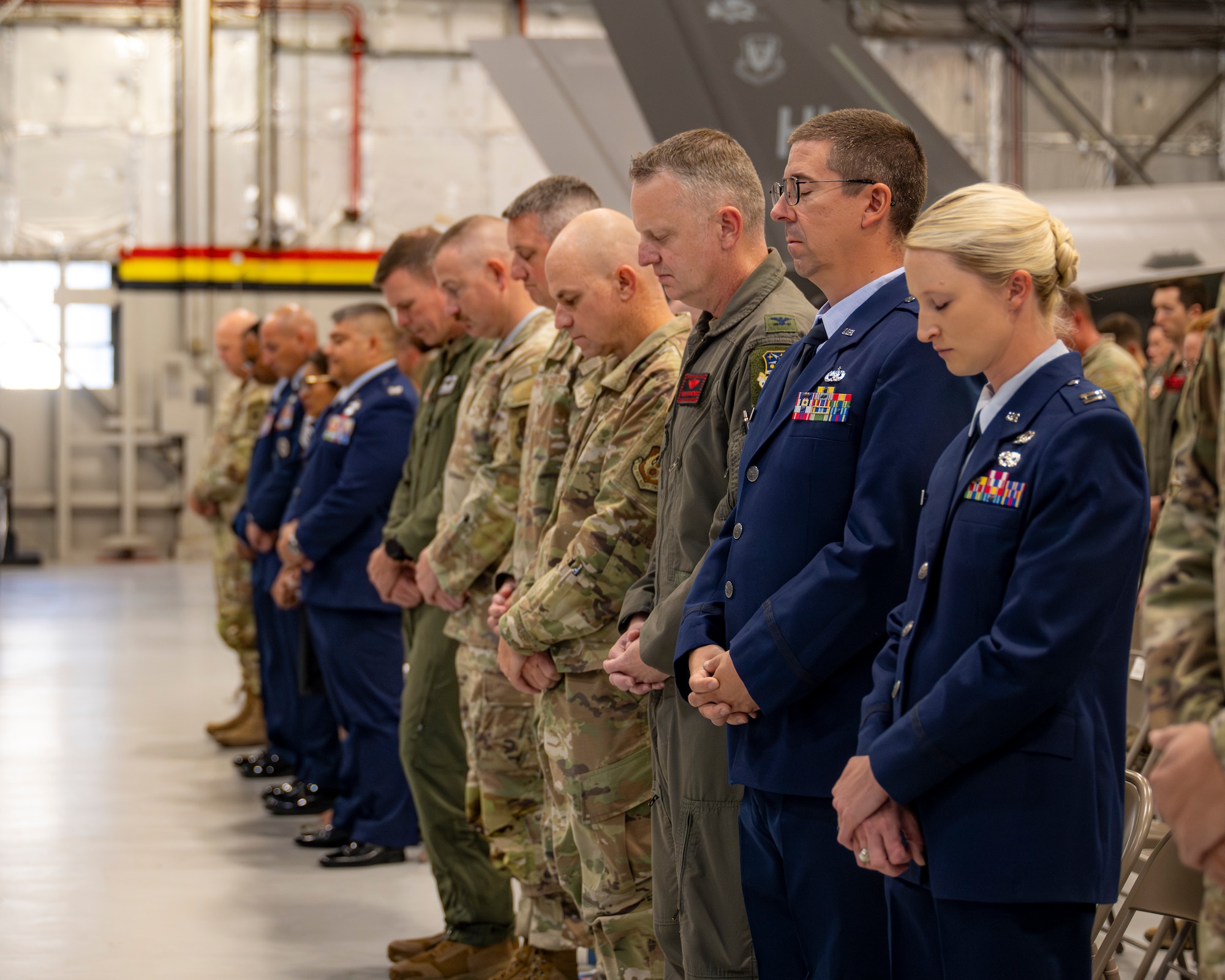 A photo of a memorial service for a 388th Fighter Wing Airman