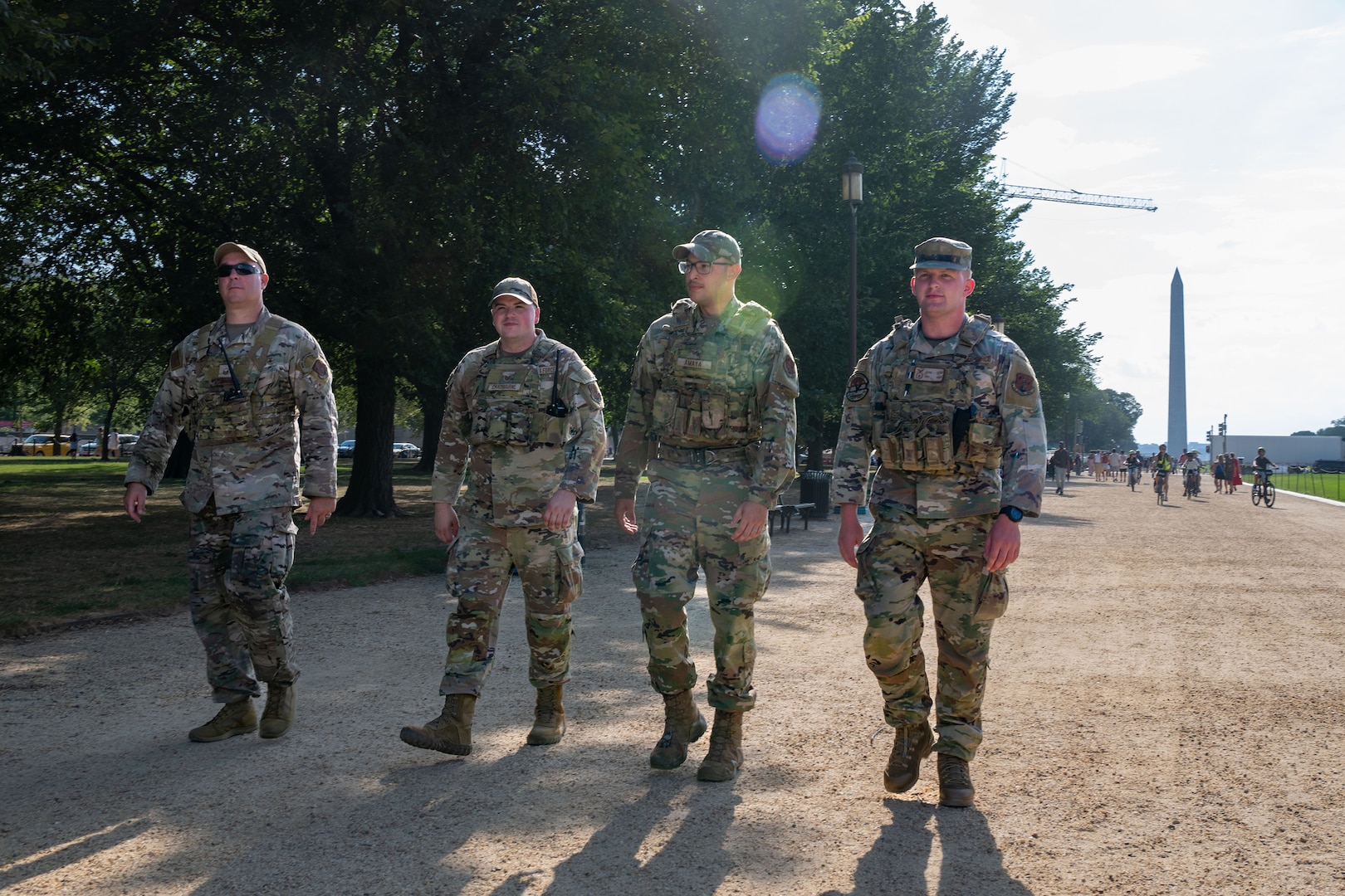 Air National Guard Staff Sgt. Hector Amaya, a security forces officer with the 113th Squadron, was patrolling the National Mall with fellow airmen when he witnessed a Park Police officer being assaulted while directing traffic on August 16.