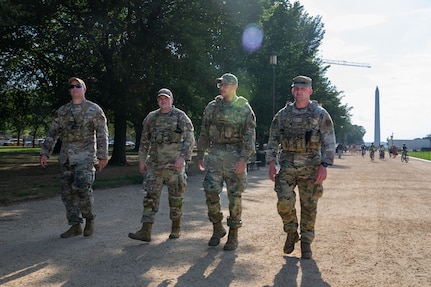 Air National Guard Staff Sgt. Hector Amaya, a security forces officer with the 113th Squadron, was patrolling the National Mall with fellow airmen when he witnessed a Park Police officer being assaulted while directing traffic on August 16.