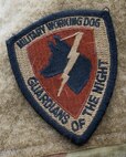 A close-up of the 5th Security Forces Squadron's military working dog patch.
