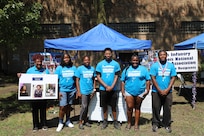 8th Infantry Regiment scholarship recipients: Zoe Banguel, Seneea Boyd, Daniya McGhee, Wade Hudson, Sania Sneed, Josiah Ruffian
