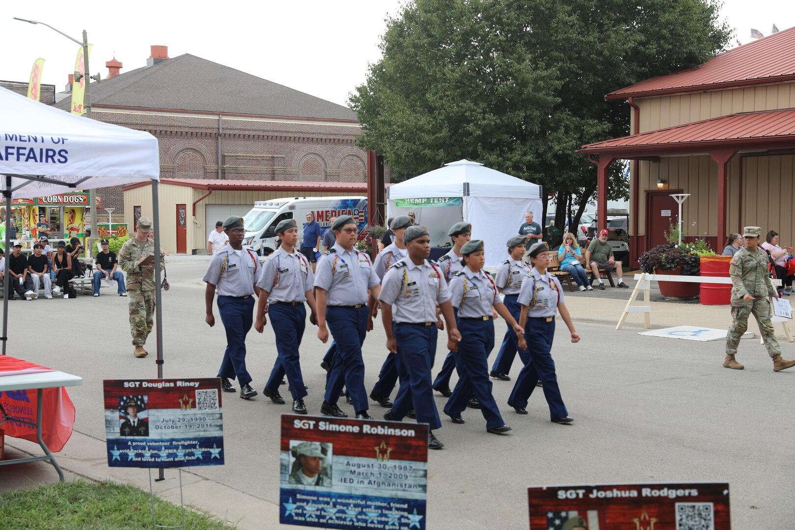 Kilo Company NCOs judge JROTC drill