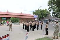 NCOs from Kilo Company judge JROTC drill competition