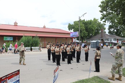 NCOs from Kilo Company judge JROTC drill competition