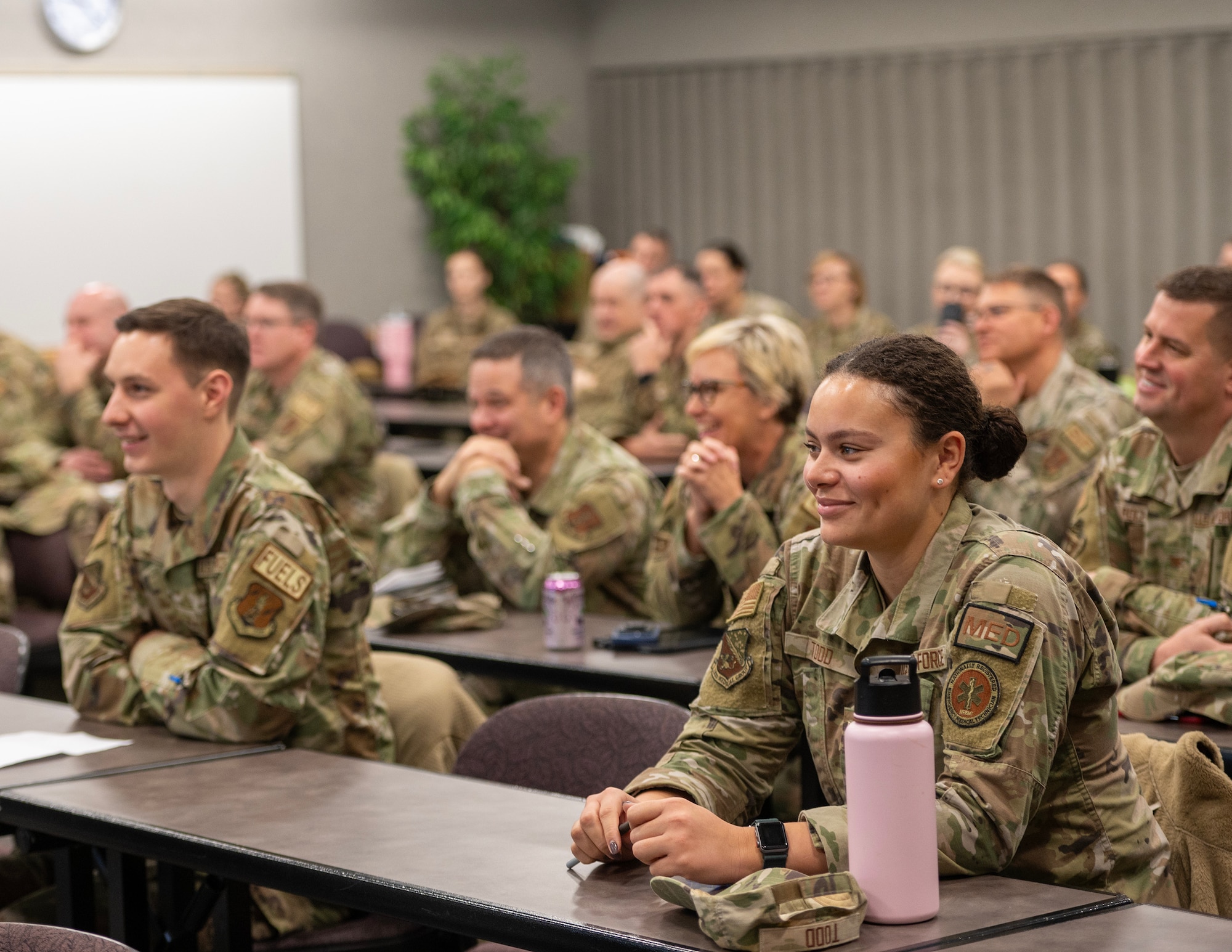 U.S. Air Force members involved in Future Leaders Advisory Group (FLAG) presented their problem-solving proposals to the 133rd Airlift Wing Leadership in St. Paul, Minn., Jan. 12, 2025.