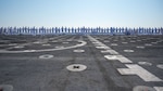 NORFOLK, Va. – Sailors assigned to the Mercy-class hospital ship USNS Comfort (T-AH 20) man the rails during Comfort’s homecoming to Naval Station Norfolk after completing Continuing Promise 2025 (CP25) Aug. 17, 2025. CP25 is the 16th iteration of the U.S. 4th Fleet/U.S. Naval Forces Southern Command-led mission since 2007, which aims to foster goodwill, strengthen existing partnerships with partner nations, and form new partnerships between host nations, non-federal entities, and international organizations. (U.S. Navy photo by Mass Communication Specialist 2nd Class Deven Fernandez)