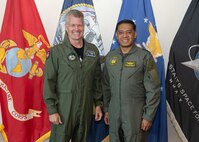 Adm. Samuel J. Paparo, commander, U.S. Indo-Pacific Command, meets with Gen. Romeo Brawner, Chief of Staff of the Armed Forces of the Philippines during the MDB-SEB hosted at Camp Smith, HI on August 7, 2025.