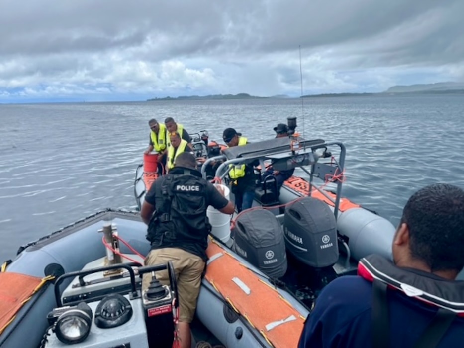 The U.S. Coast Guard and partners in Pohnpei State, Federated States of Micronesia, conduct the Federated States of Micronesia Search and Rescue (SAR) Exercise 2025 on July 31, 2025, demonstrating the value of recent enhancements in regional SAR capabilities and coordination.