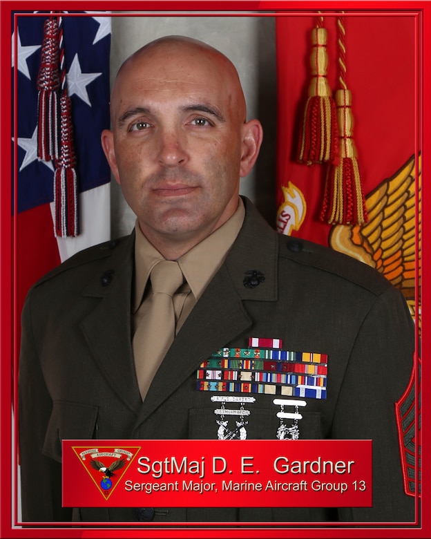 Official Command Board photo of Sergeant Major D. E. Gardner
