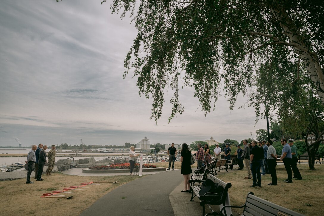 The U.S. Army Corps of Engineers, Buffalo District, held a ribbon cutting marking the completion of repairs to the Oswego West Arrowhead Breakwater, Oswego, New York.