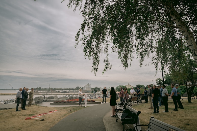 The U.S. Army Corps of Engineers, Buffalo District, held a ribbon cutting marking the completion of repairs to the Oswego West Arrowhead Breakwater, Oswego, New York.