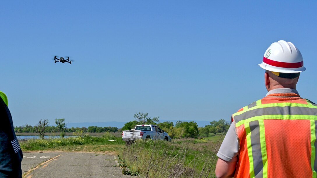 USACE Unmanned Aircraft Operator Flight at Sacramento Weir