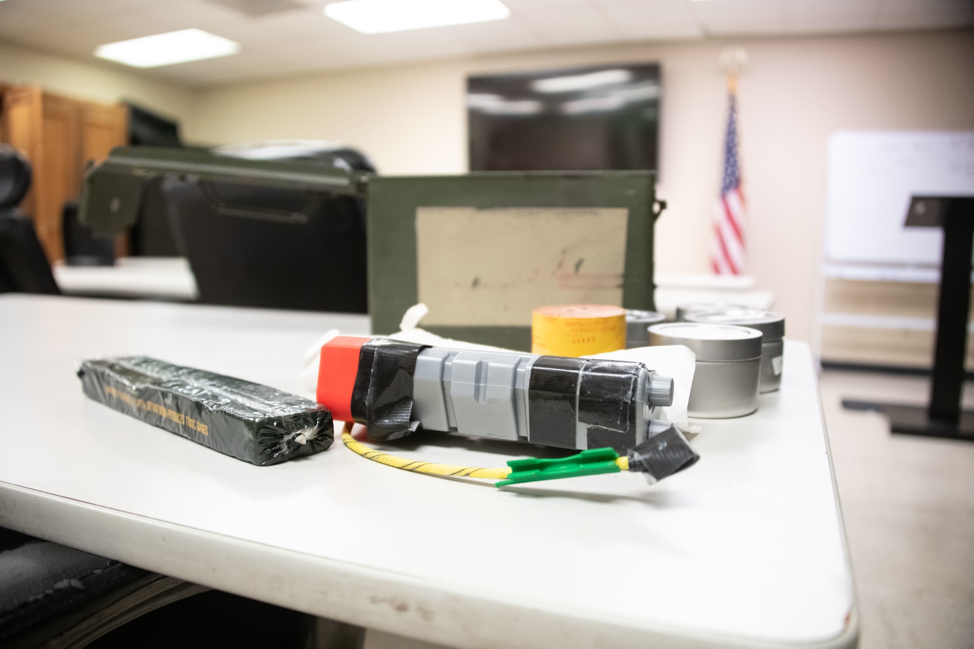 training aids sit on a table