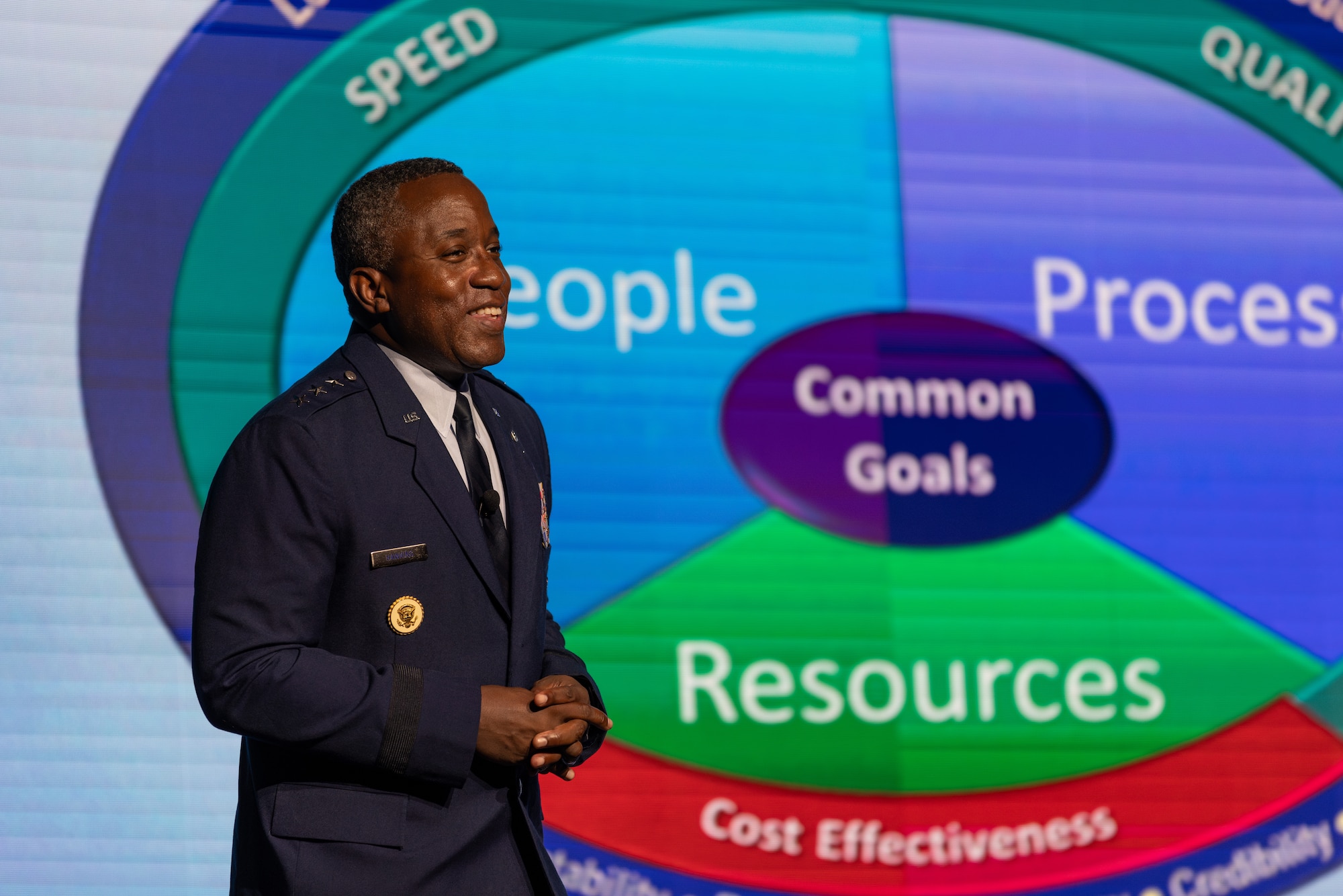 man speaks to audience