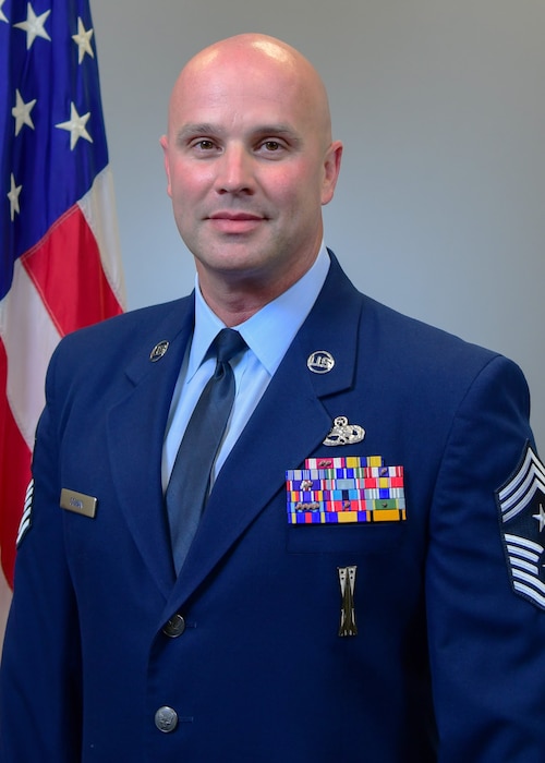 Chief Master Sergeant Joseph B. Cohan, Command Chief of the 105th Airlift Wing, Biography headshot.