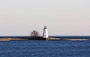 Current image of the 200-year-old Black Rock Light standing as a lone sentinel on Fayerweather Island. (Wikipedia)