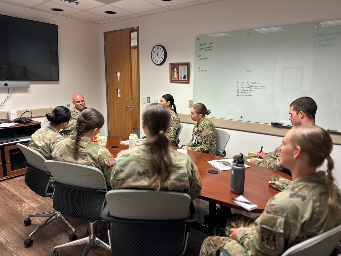 The Nurse Summer Training Program meet and greet with Col. Donald Kimbler, Womack Army Medical Center, Chief Nursing Officer.