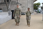 U.S. Army Soldiers from the Joint Task Force Headquarters unit from the D.C. National Guard provide security to commuters around the Smithsonian Metro Station in Washington, D.C., Aug. 19, 2025. Approximately 800 National Guard service members comprise JTF-DC, supporting the D.C. Safe and Beautiful Task Force. These National Guard service members provide critical support, including crowd management, presence patrols, and perimeter control, in support of law enforcement. D.C. Guard Soldiers and Airmen are proud to say, “we live here, we work here, we serve here.”