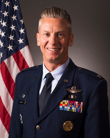 Official portrait of Col. Keagan L. McLeese, Commander 9th Reconnaissance Wing, Beale Air Force Base, California. (U.S. Air Force photo)
