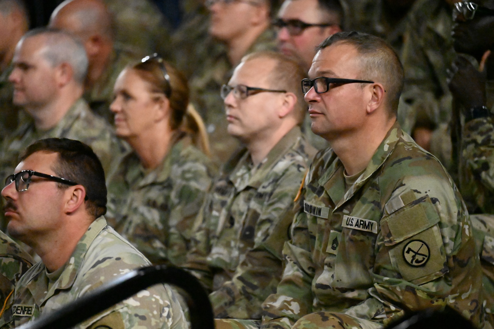Group crowd photos of military members in uniform