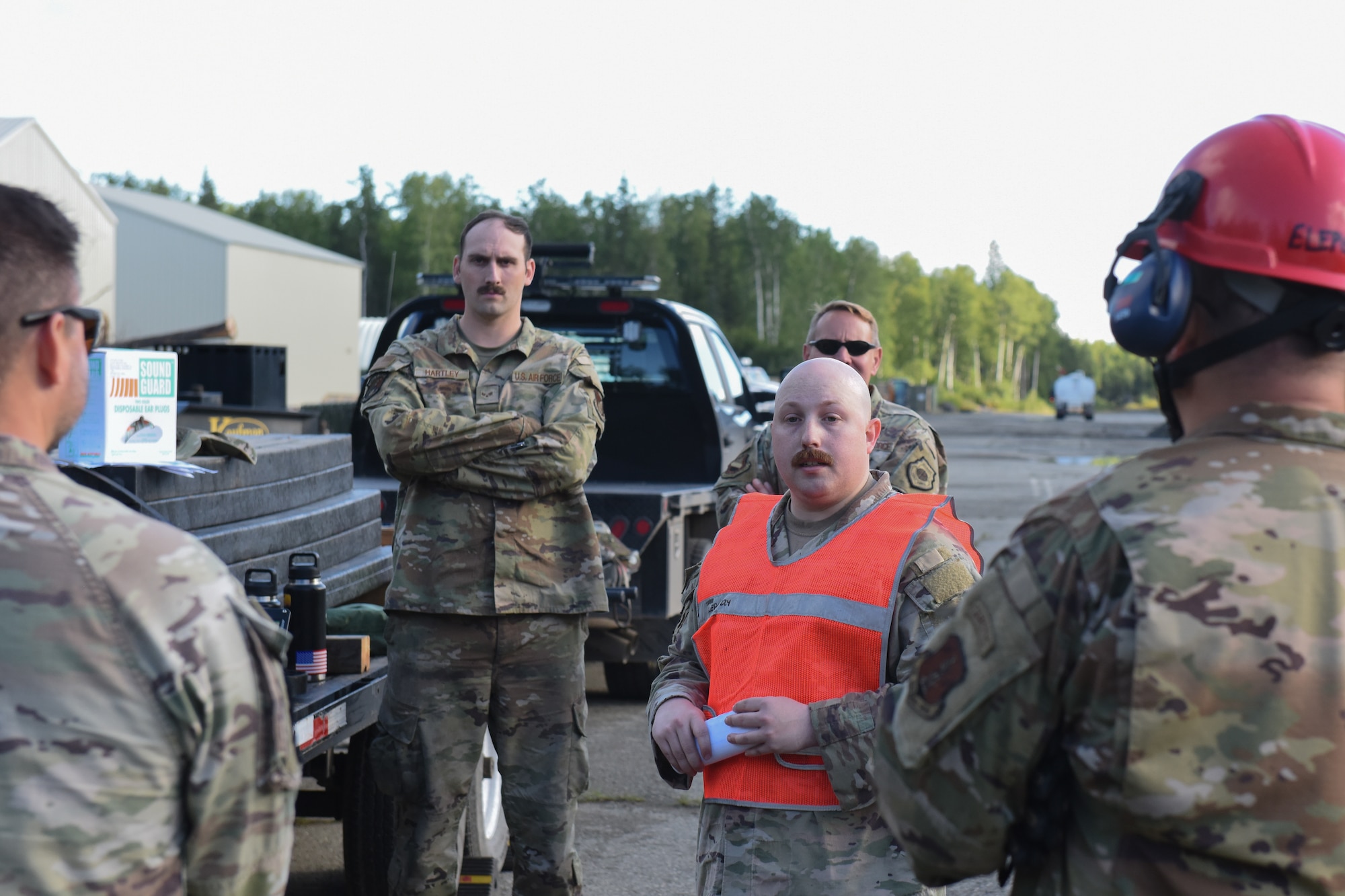 Airmen conduct training.