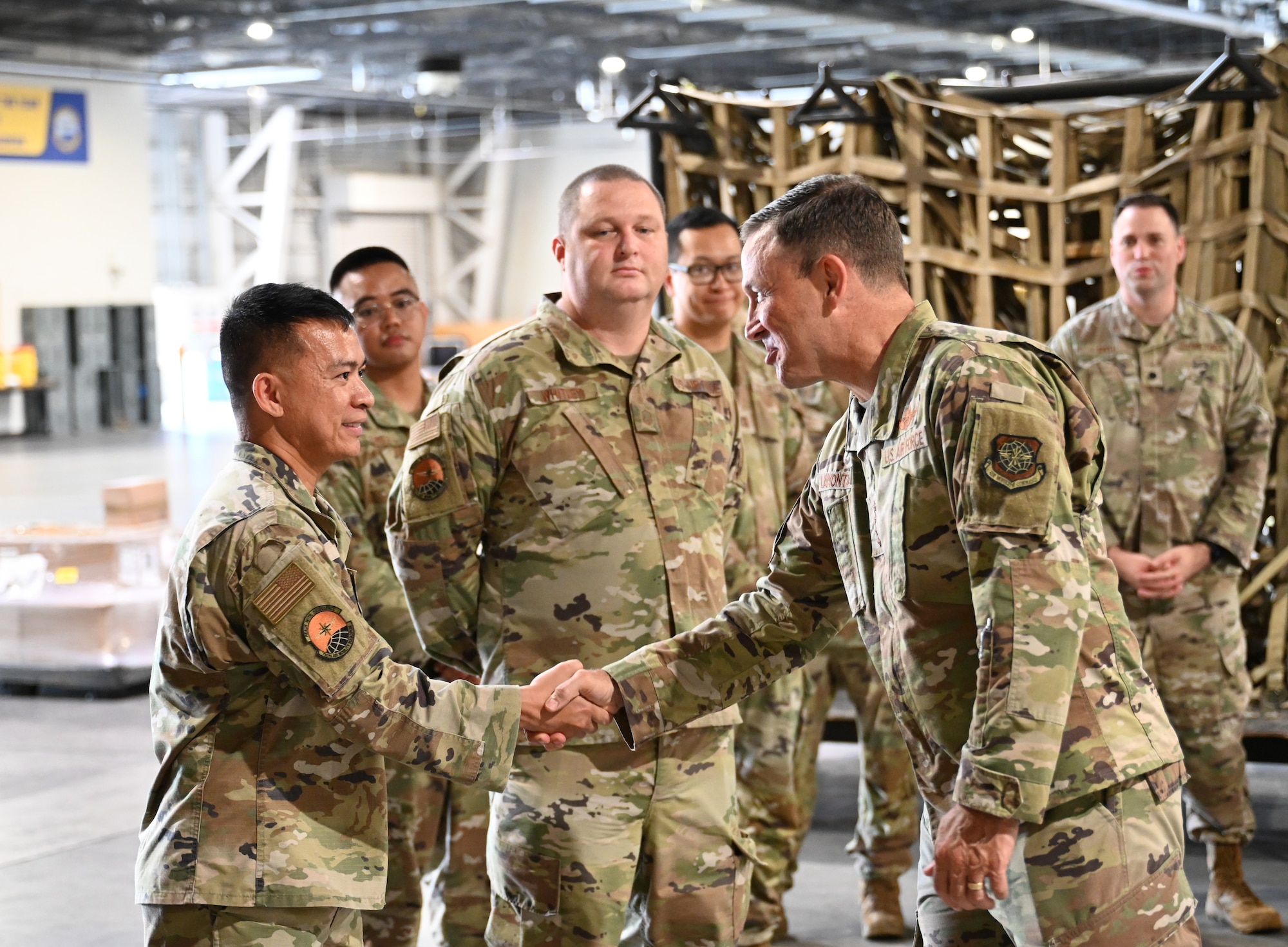 Lamontagne visited the 515th Air Mobility Operations Wing squadrons during the Air Force’s 2025 Department-Level Exercise series, to see how the Pacific-oriented AMC wing conducts an operational surge.