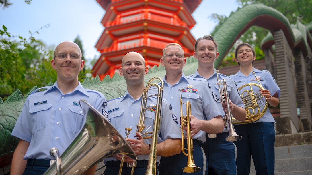 Photograph of members of Band of the Pacific.